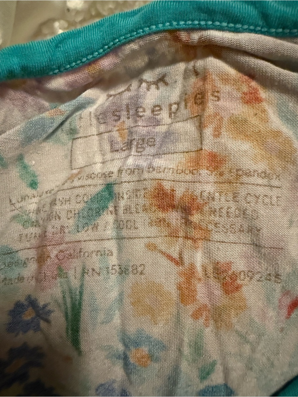 Little Sleepies Floral Bamboo Viscose-Blend Women's Pajama Set Size Large - Picture 3 of 5